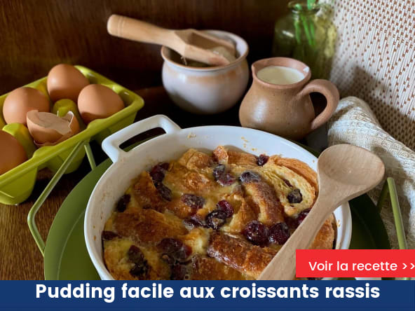 Pudding facile aux croissants rassis